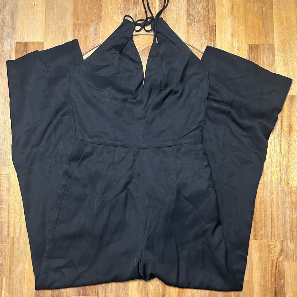 Reiss Black Halter Jumpsuit